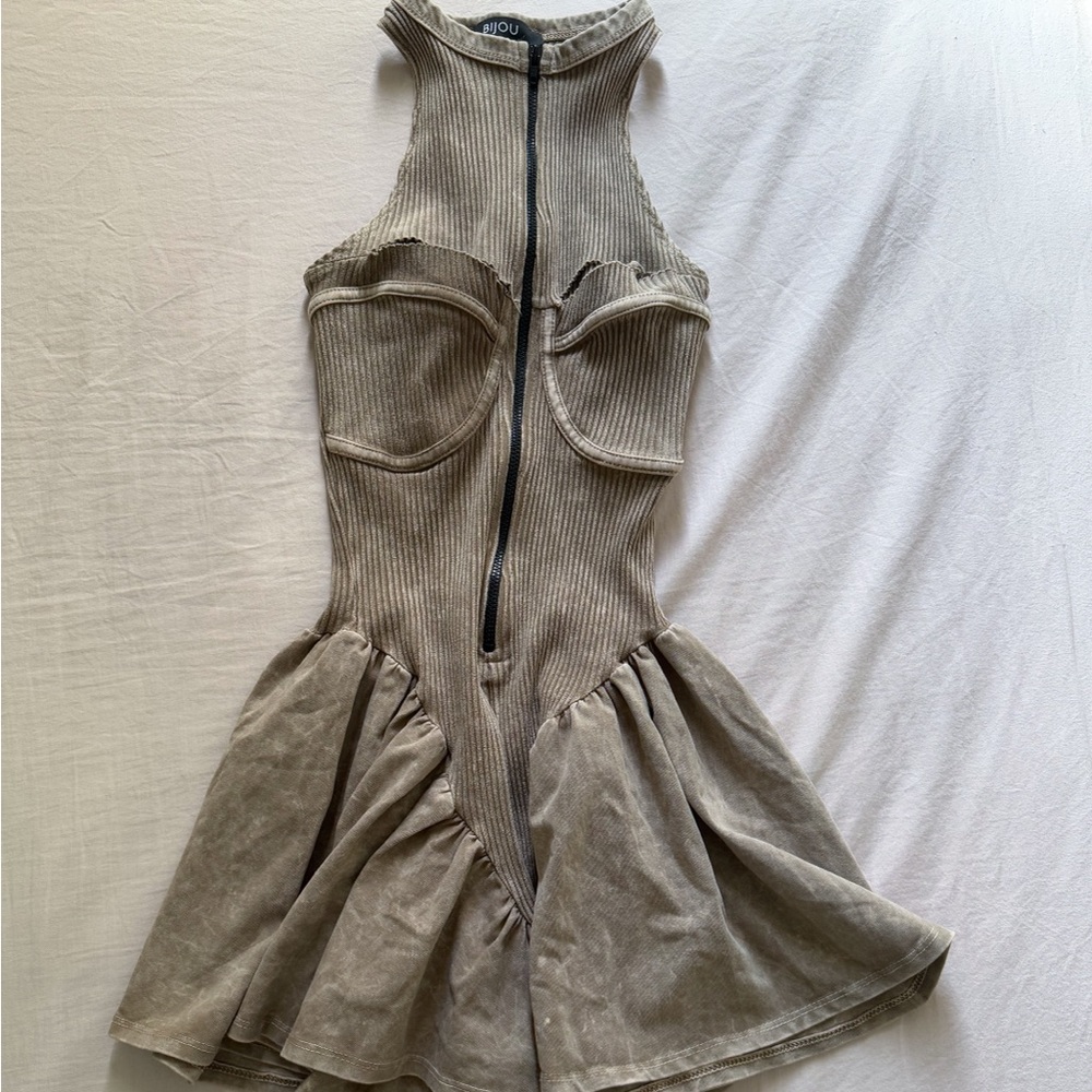 Dolls Kill Ribbed Cut Out Romper